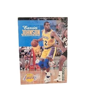 SkyBox Ervin "Magic" Johnson Basketball Trading Card With 4x6in Plaque